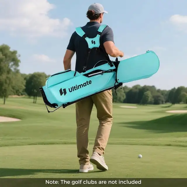New Golf Stand Bag 8-Way Golf Bag with 5 Pockets Rain Hood