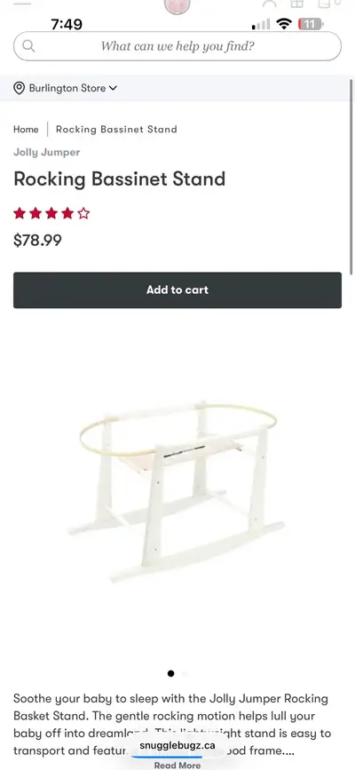 JOLLY JUMPER BASSINET STAND rocking stand uppababy, View more