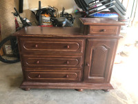 Solid wood baby dresser w/ change area & night table - $200 OBO