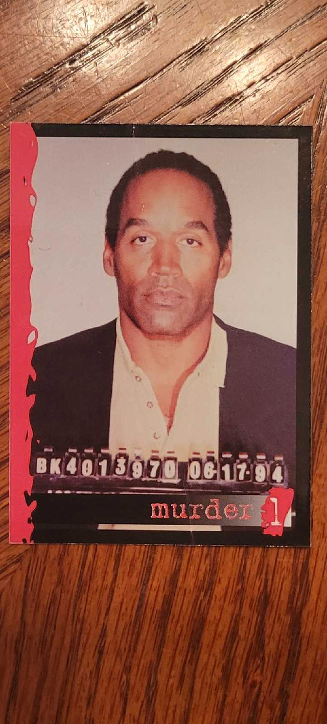 OJ Simpson murder 1 trading Cards 1994 in Arts & Collectibles in Trenton - Image 2