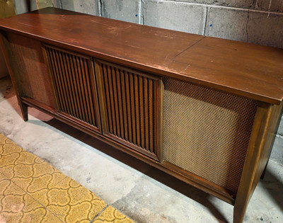 Vintage 1960s TV/Stereo Cabinet only - Project/Prop Piece., View more