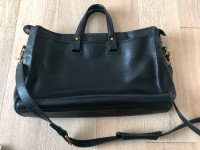 Coach Rare Vintage Black Leather Briefcase, Style No. 038 4202