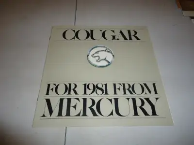 1981 Mercury Cougar Sales Brochure. New. Can mail in Canada, View more