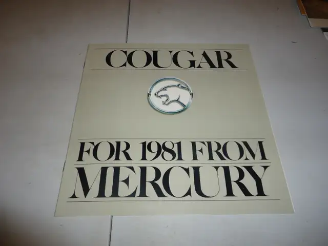 1981 Mercury Cougar Sales Brochure. New. Can mail in Canada in Arts & Collectibles in Barrie - Image 2