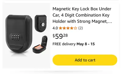 new Magnetic Key Lock Box Under Car, View more