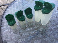 Tupperware Spice Shakers (set of five)