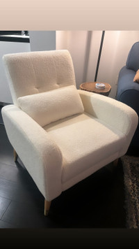 Lambskin fabric armchair 