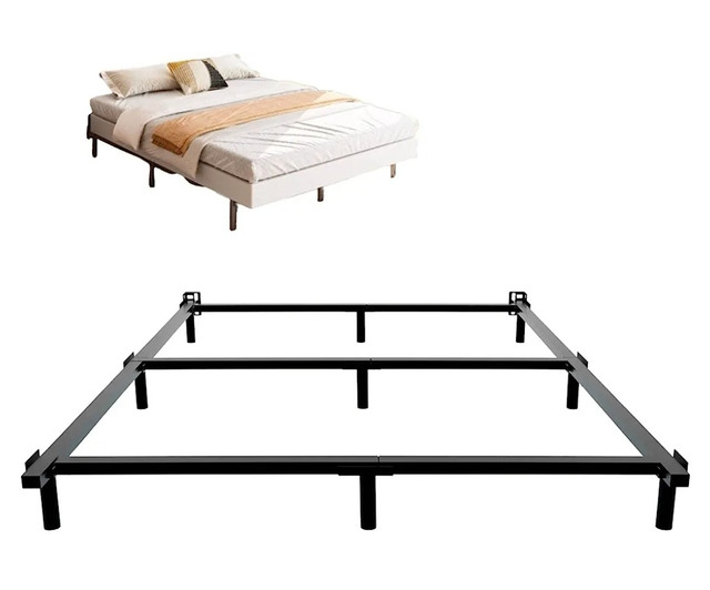 Queen Bed Frame, 9 Inch Heavy Duty Base for Box Spring in Beds & Mattresses in Oshawa / Durham Region - Image 4