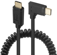 USB C Cable, USB 3.1 Type C (USB-C) Male to Male Coiled Spring