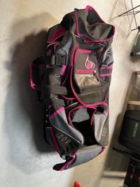 PINK black and grey gear bag for racing , riding 