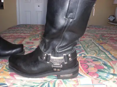 New pair of Milwaukee boots. They are new and have a hidden zipper at the back for easy on and off....
