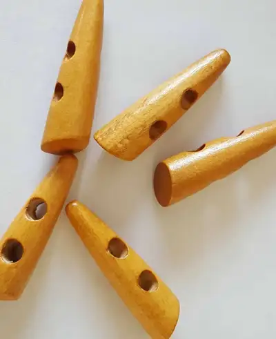 NEW Wood 40mm Toggle Buttons - 50pcs, View more