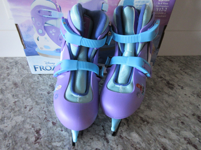 Girls Adjustable Size Frozen Ice Skates in Skates & Blades in St. Albert - Image 2