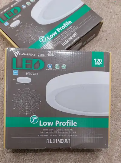 2x Flush Mount lights 7" (+free used lights!), View more