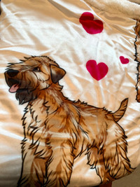 NEW  Wheaten Terrier Minky Sherpa Blanket
