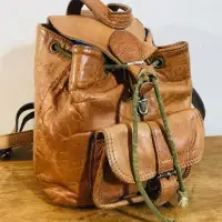 Paul Marius vintage style leather backpack