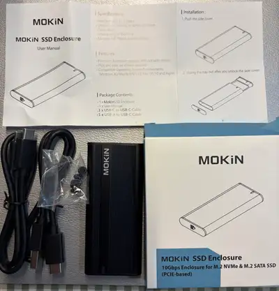 MOKIN SSD Enclosure for M2.NVMe and M.2 SATA (PCI-based), View more