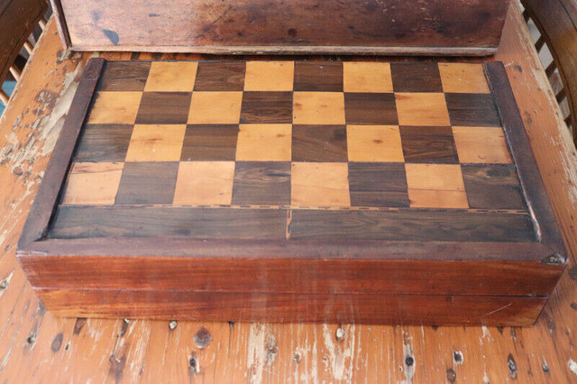 Vintage Inlaid Wooden Folding Game Board in Arts & Collectibles in London