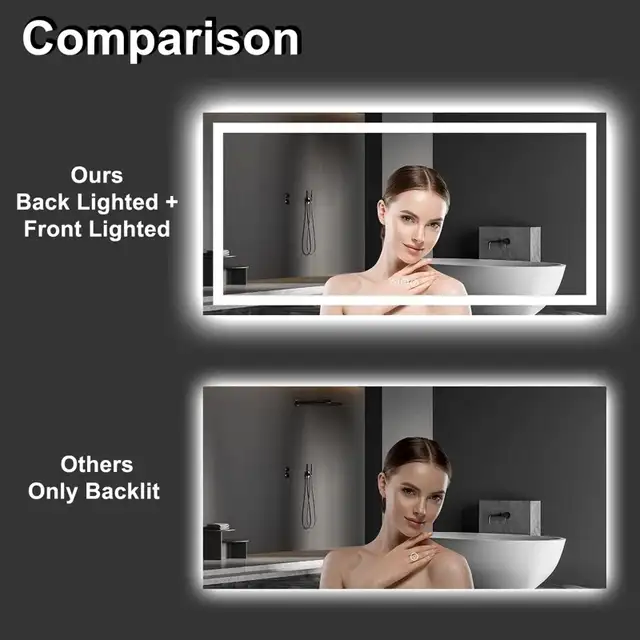 Aevar Super Bright Front & Back Lighted Anti-Fog Bathroom/Vanity in Other in Hamilton - Image 4