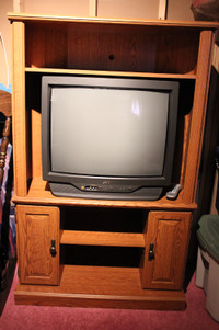 Corner Entertainment stand fits 27" older style tv for sale