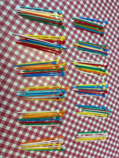 MCM plastic deck of cards cocktail picks, 2 sets of 57, View more