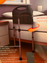 Bed rail standing aid