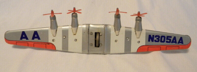 ANTIQUE TIN LITHO FRICTION TOY AIRPLANE WINGS MISSING FUSELAGE in Arts & Collectibles in Saint John