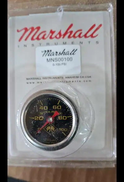 Harley Davidson (Radius) Marshall oil pressure gauge . 0-100 psi. See pics for more info. was $60 ,...