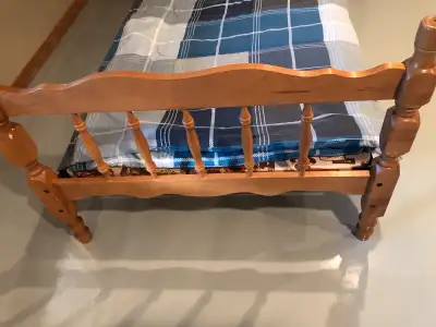 twin or single bed frame and blanket , View more