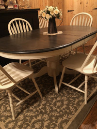 Restored&Refinished Thick Top OAK TABLE, Distressed & MORE