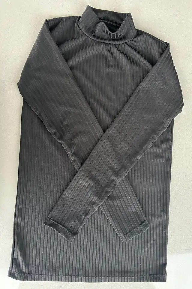 NWOT Youth Girls Black Striped Dress Top63234861478017121