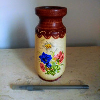 Rare Vintage Austrian Hand Painted Ceramic Vase