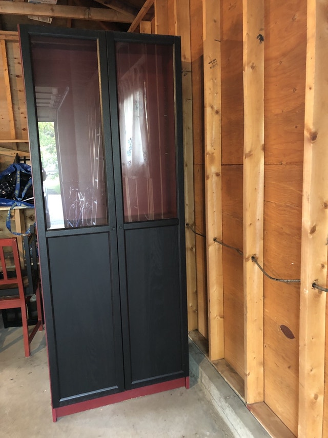 Display with Glass Doors (Billy/Oxberg by IKEA) Hutches