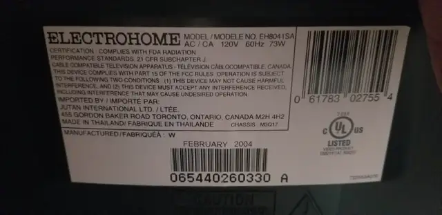 20" TV with remote62863271120898121