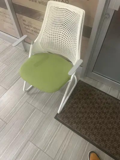 Herman Miller Sayl Guest Chair White Green, View more