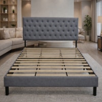 Grey Fabric Bed frame Calgary Alberta Preview