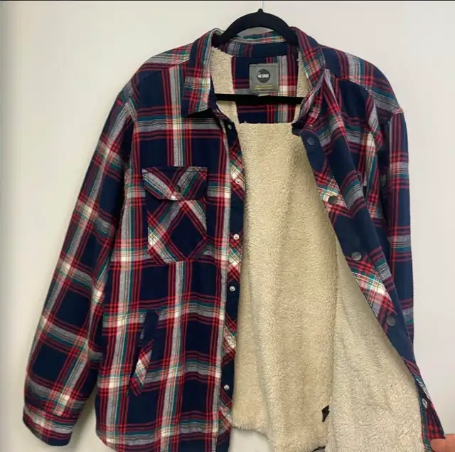 40 EAST - Men's Sherpa Lined Flannel Shirt Jacket (Size:XL) in Men's in City of Montréal - Image 3