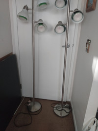 3 pole lamps with adjustable shades