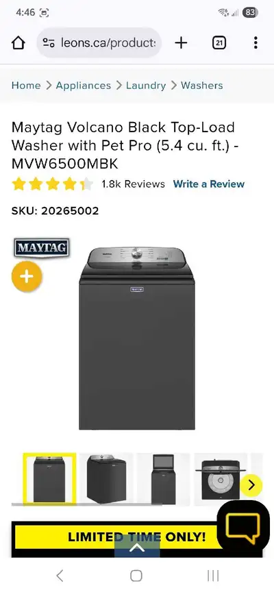 Maytag washer and dryer set, View more