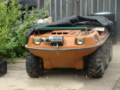 1989 Argo 6x6 Vanguard With Trailer. Argo is an amphibious ATV with new tires and trailer has only b...
