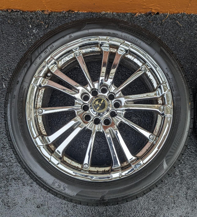 205/50/R17 All Season Tires + chrome rims (set of 4) in Tires & Rims in Dartmouth