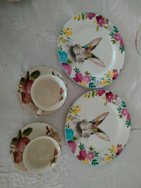 Coffee Cup, Saucer, and Plate – 2 sets