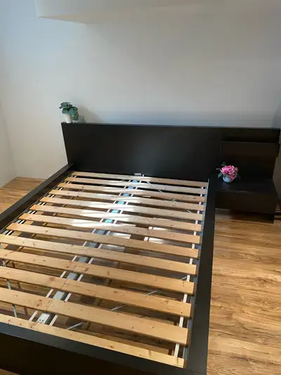 Modern Queen Bed Frame + 2 Nightstands, View more