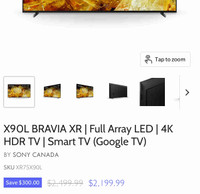 Sony X90L 75” 4K TV