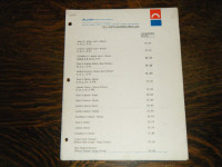 Rupp Snowmobile Clothing Price list 1974
