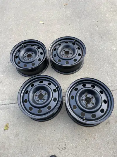 17 x7 inch steel rims 5x108 bolt pattern See pictures for more detailed info Good shape , no curb da...