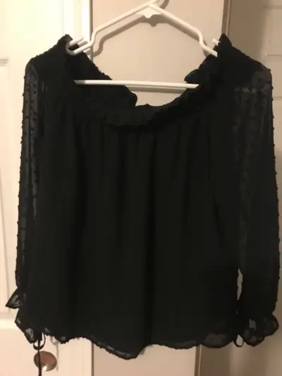 Black H&M top, View more