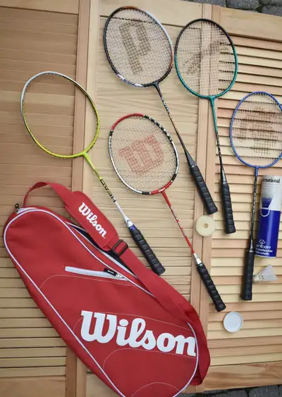 Badminton Racquets  bundle Slazenger Wilson Prince HEAD Black Kn, View more