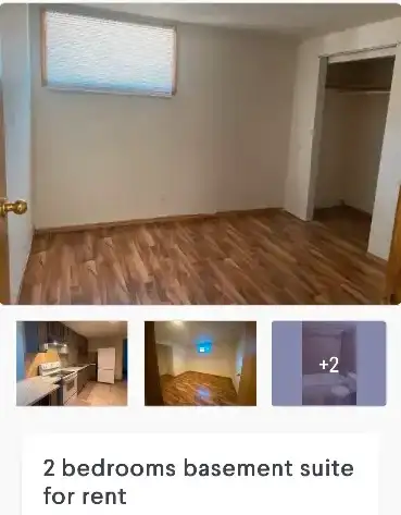 2 bedrooms basement suite for rent