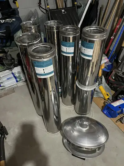 5” insulated chimney - 6x 3’ sections, View more